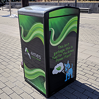 Solar trash compactor