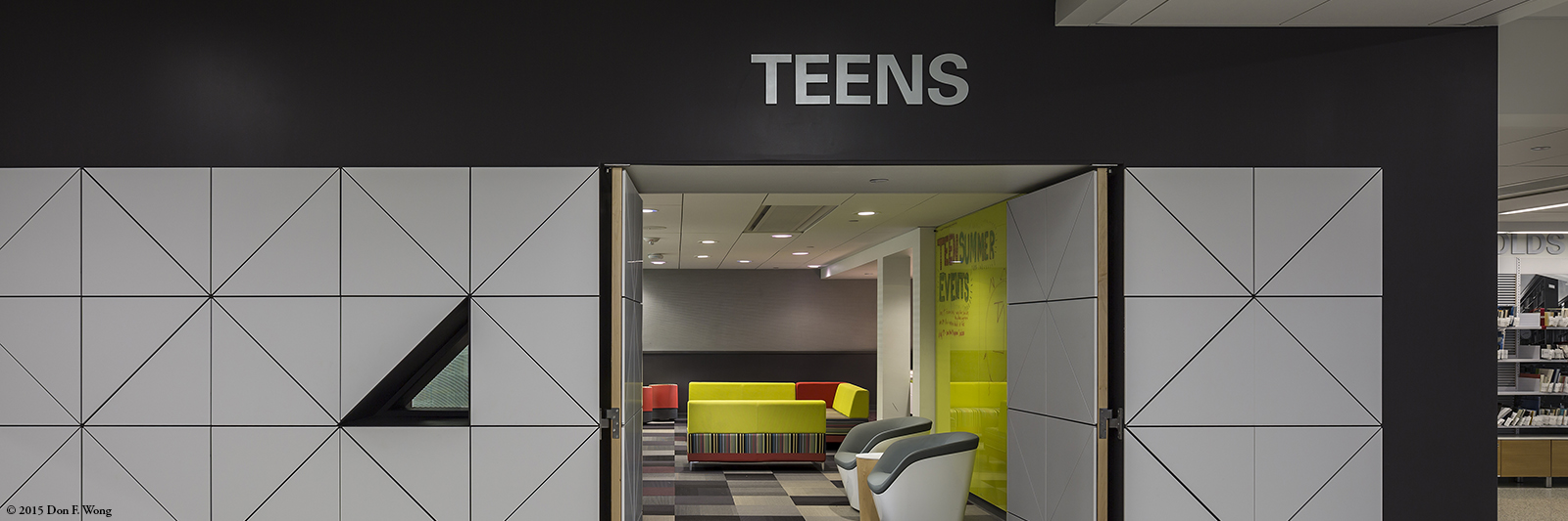 Teen space entrance Teen space entrance