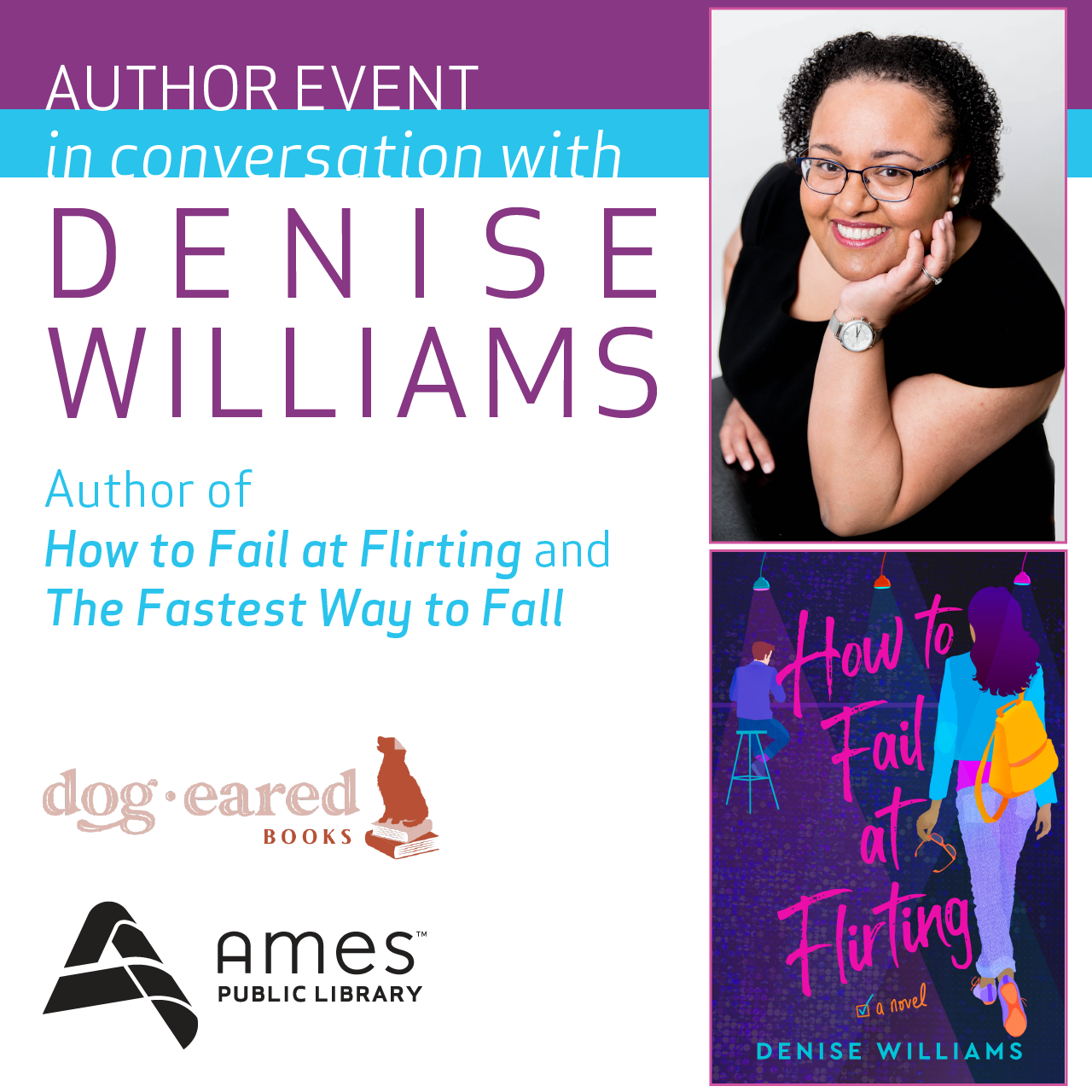 Author Event in Conversation with Denise Williams, author of How to Fail at Flirting and The Fastest Way to Fall