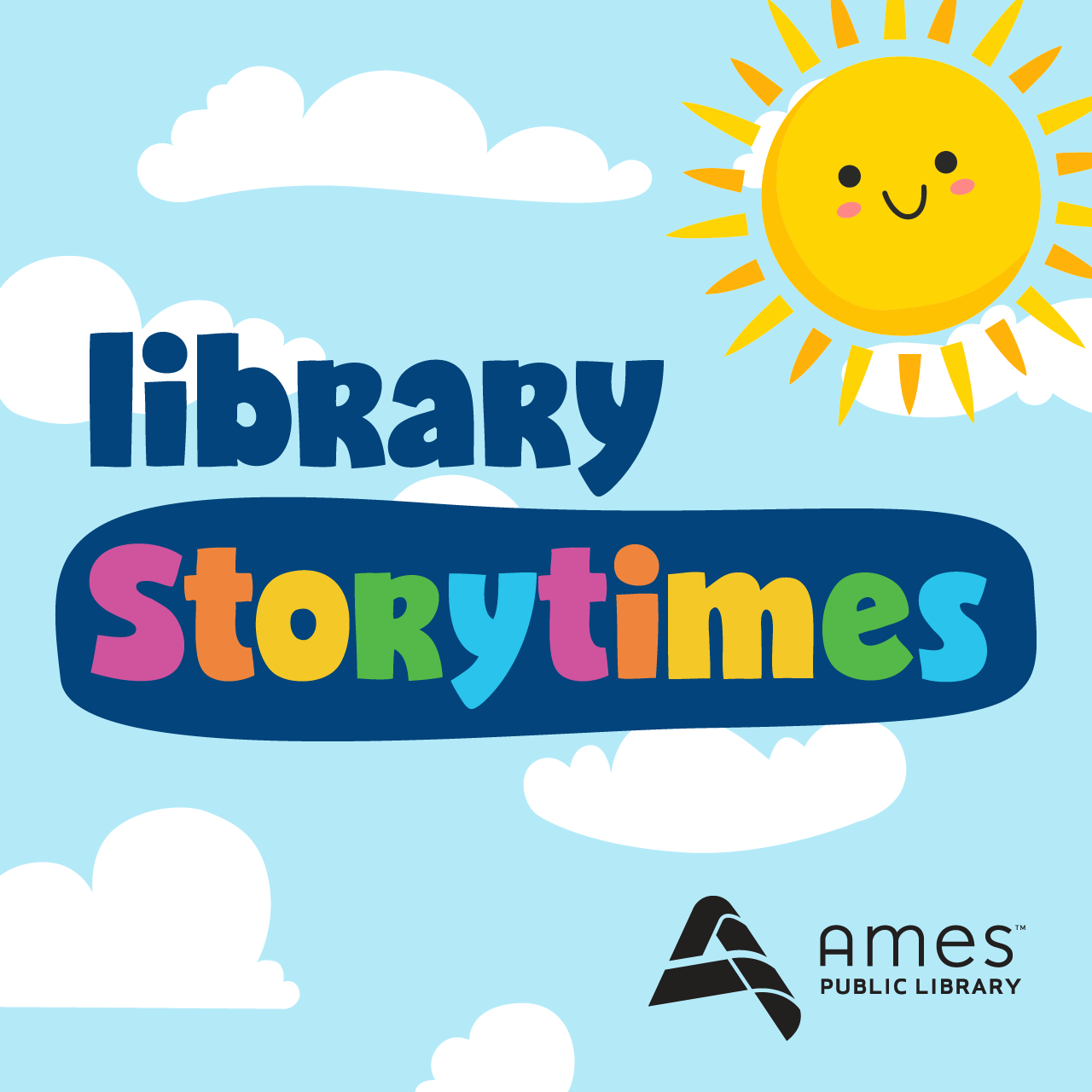 Library%20Storytimes%20image%20with%20smiling%20cartoon%20sun%20in%20cloudy%20sky