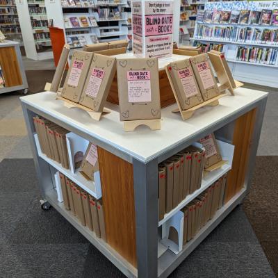 Blind Date with a Book Display at Ames Public Library