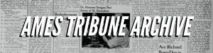 Ames Tribune Archive text over newspaper background