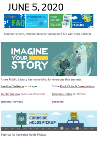 Page One Newsletter | Ames Public Library