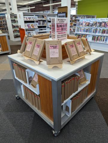 Blind Date with a Book Display at Ames Public Library