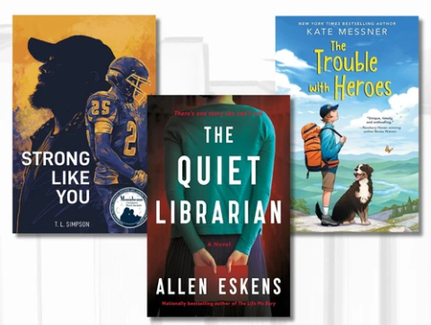 2026 All Iowa Reads selections: "The Quiet Librarian," "Strong Like You," and "The Trouble with Heroes"
