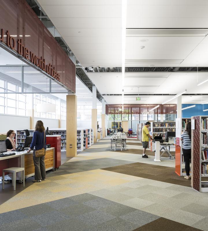 Staff Helping Customer at Ames Public Library