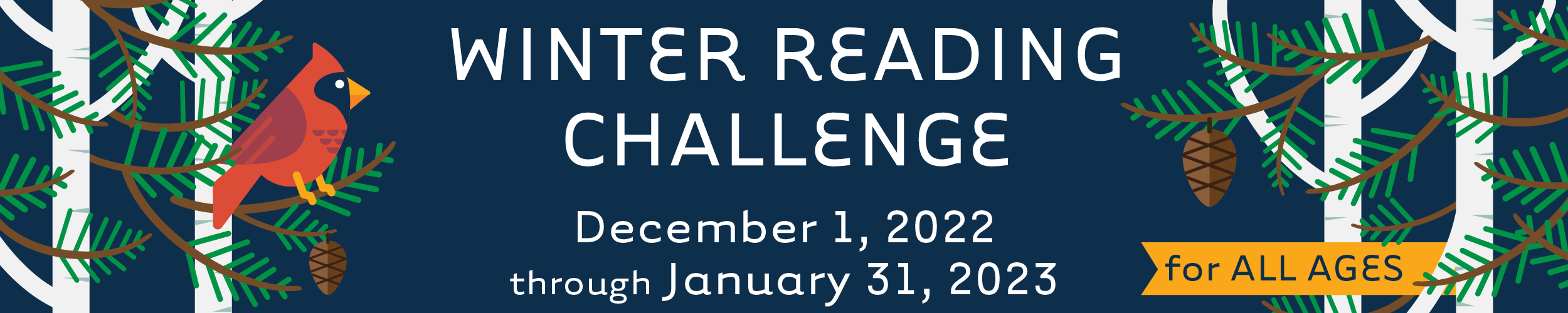 Winter Reading Challenge: December 1, 2022 through January 31, 2023. For All Ages.