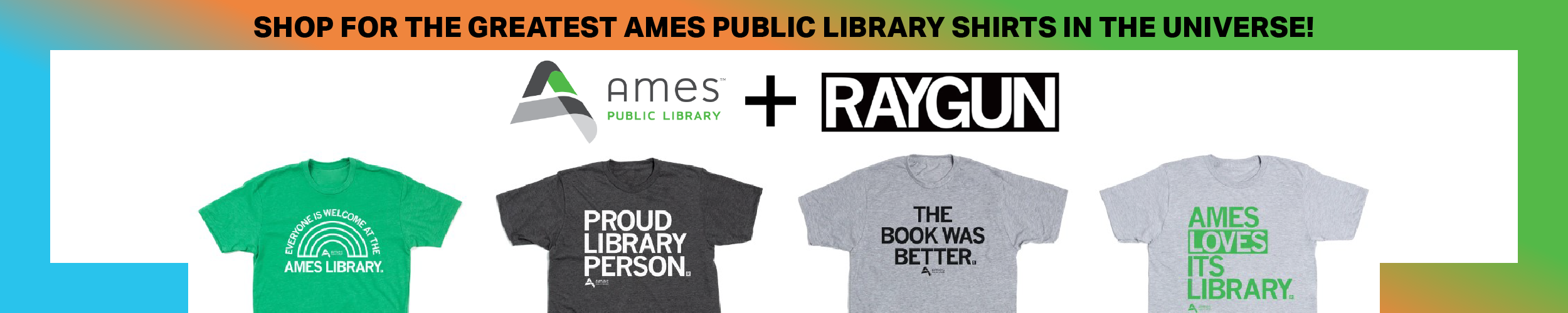 Shop for the greatest Ames Public Library shirts in the universe: Ames Public Library + RAYGUN