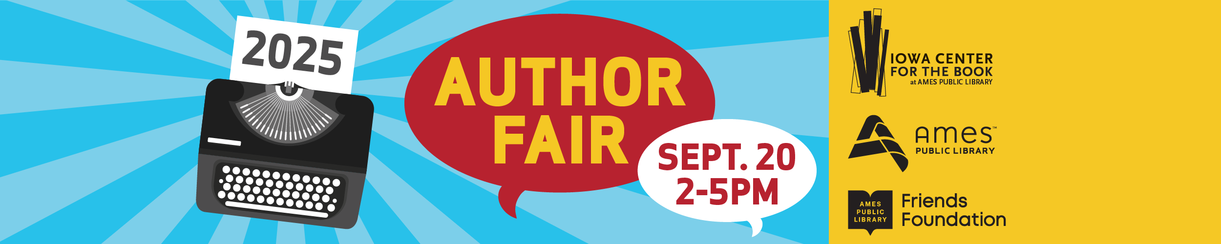 2025 Author Fair, Sept. 20, 2-5pm